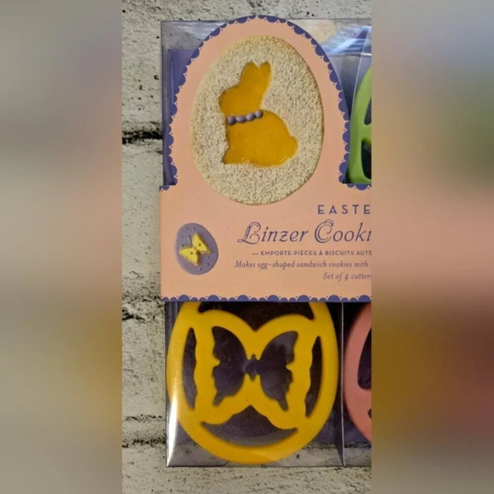 2005 William Sonoma Easter Linzer Cookie Cutters Set of Four